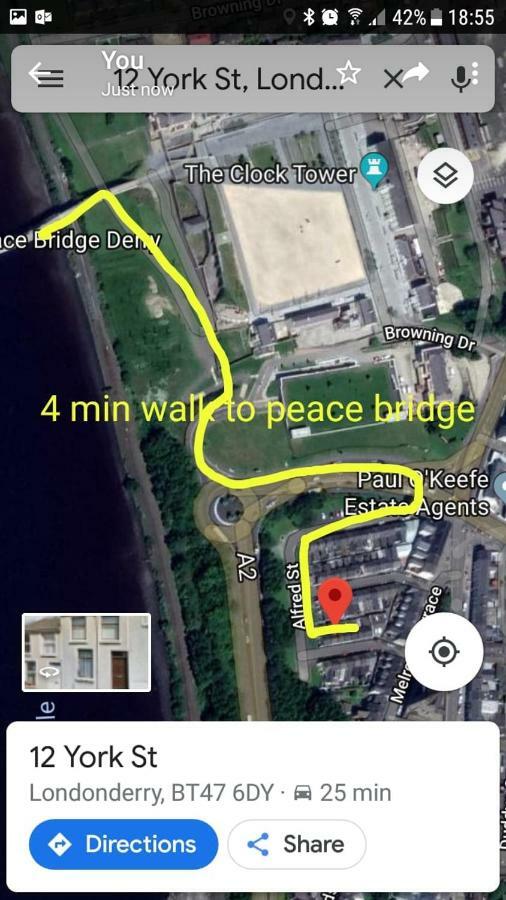 Bridge House Derry City Townhouse Central Free Parking Villa Exterior foto